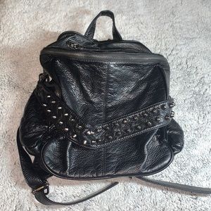 *Like New!* Black Small Backpack with Stud Details